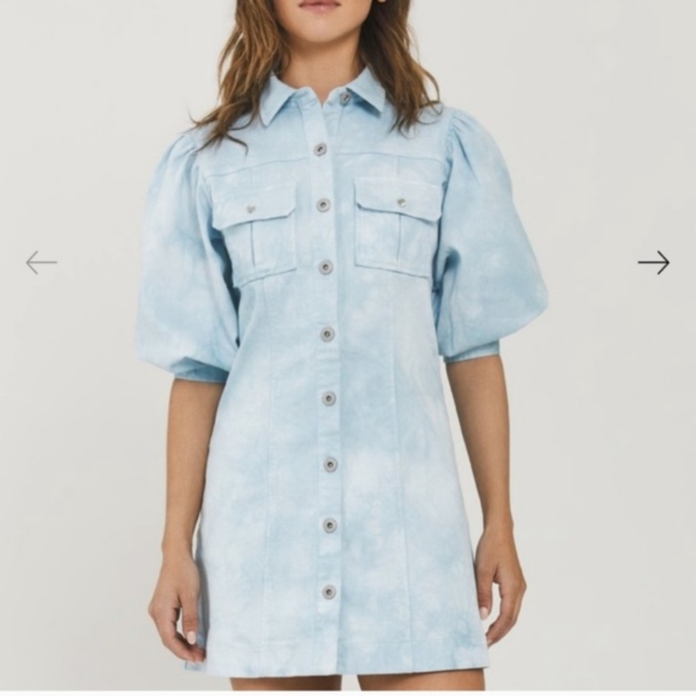 Something Navy blue tie dye denim dress!!